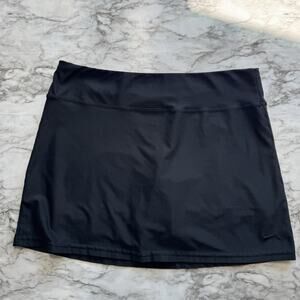 Nike Dri-Fit Size S Classic Black Women's Tennis Golf Skort Embroidered Logo